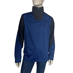 Under Armour Cold Gear ¼ Zip Jacket Infrared Grid Navy Black Colour Block